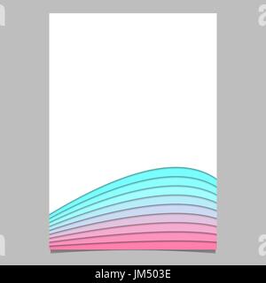 Leere Broschüre Vorlage aus gebogenen Streifen Ebenen - Vektor-Seite, Dokumentengestaltung mit 3D-Effekt Stock Vektor