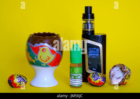 e-Liquids für elektronische Gerät Dampfen und verdampfenden mod Stockfoto