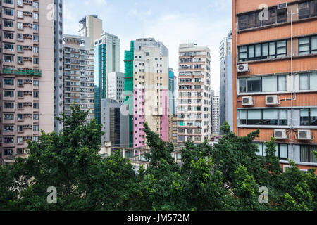 HONG KONG - 22. Oktober 2016: Residential District von Hong Kong island China Stockfoto