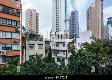 HONG KONG - 22. Oktober 2016: Residential District von Hong Kong island China Stockfoto