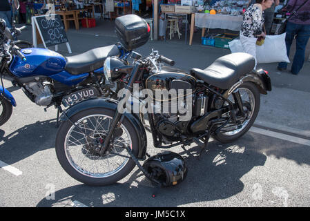 Vintage Velocette Motorrad Stockfoto