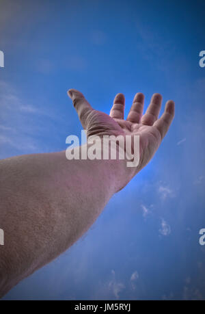 ausgestreckten arm Stockfoto