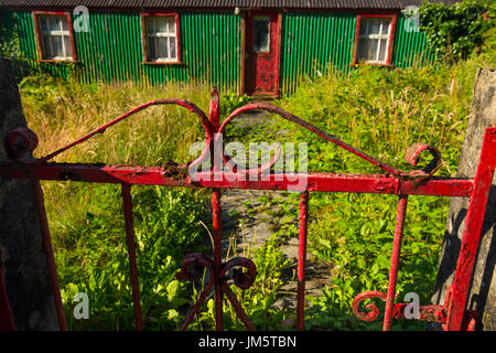 Die Grafschaft Down Landschaft von hoch oben in den Mourne Mountains nahe Newcastle im Juli 2017 gesehen. Stockfoto