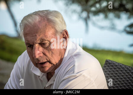 Familientreffen, Unterhaltung im Urlaub. Stockfoto