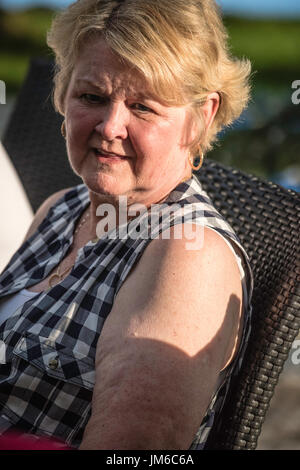Familientreffen, Unterhaltung im Urlaub. Stockfoto