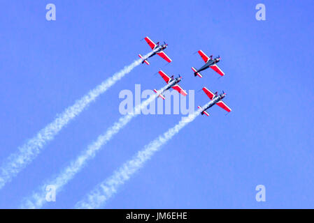 Royal Jordanian Falcons Air Display Team Höchstleistungen der Bray Air Show. Stockfoto