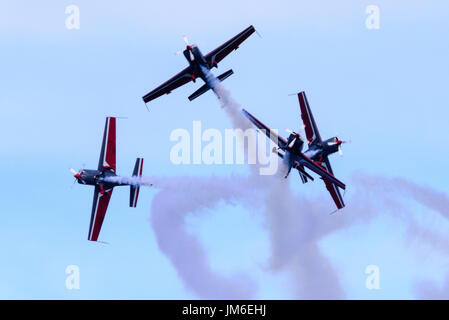 Royal Jordanian Falcons Air Display Team Höchstleistungen der Bray Air Show. Stockfoto