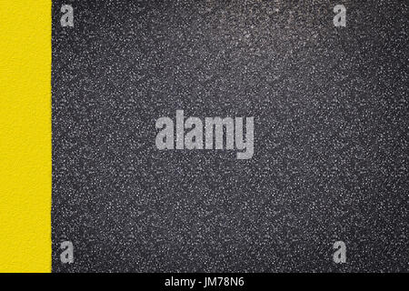3D-Rendering asphalt Straße Draufsicht mit gelben Linien Stockfoto