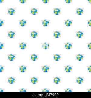 Earth Planet in dem Wolken-Muster Stock Vektor