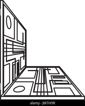 Stadtplan isoliert Stock Vektor