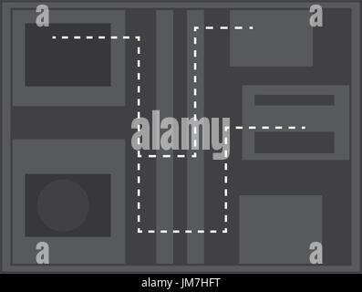 Stadtplan isoliert Stock Vektor