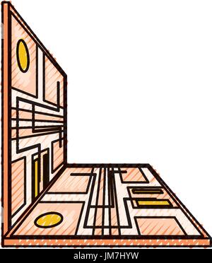 Stadtplan isoliert Stock Vektor