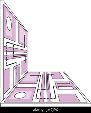 Stadtplan isoliert Stock Vektor