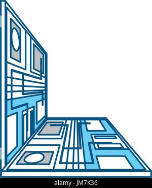 Stadtplan isoliert Stock Vektor