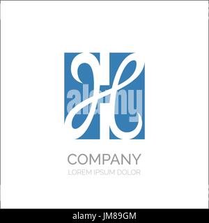Kreative H schreiben Vector Logo Design. Vektor unterzeichnen. Zeichen Logo Symbole. Logo Icon Design für die Website Stock Vektor