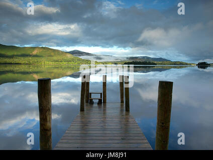 Derwentwater Jetty, Cumbria, England Stockfoto