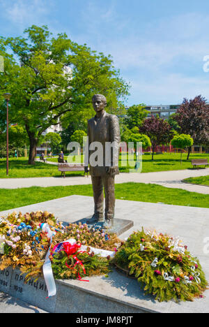 Gavrilo Princip Denkmal, Finansijski Park, Belgrad, Serbien Stockfoto