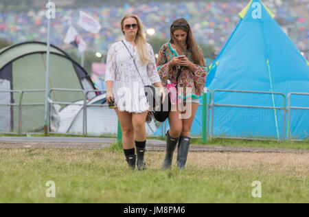 Glastonbury Festival 2017 - Tag 4 Mitwirkende: Atmosphäre wo: Somerset, Vereinigtes Königreich bei: 24. Juni 2017 Credit: WENN.com Stockfoto