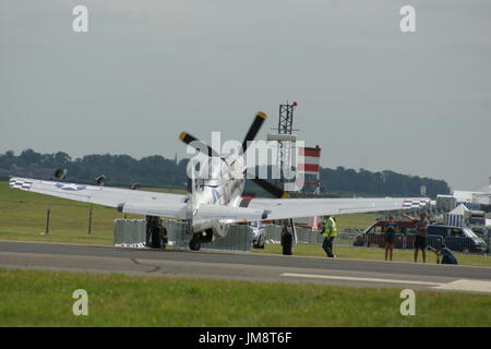 78. Kämpfer-Gruppe p-51 north American Mustang, USAAD Duxford Stockfoto