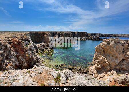 Punta des Nou Covus Na Macaret Menorca Menorca Spanien Stockfoto