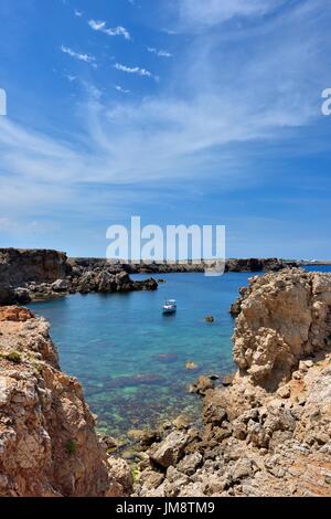 Punta des Nou Covus Na Macaret Menorca Menorca Spanien Stockfoto