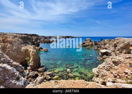 Punta des Nou Covus Na Macaret Menorca Menorca Spanien Stockfoto