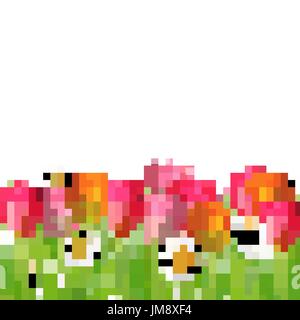 Tulpe Blumen isoliert auf weiss. 10 eps Stock Vektor