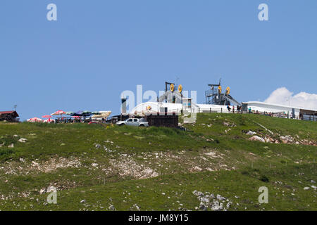 Kabel Carbuildings auf dem Monte Baldo am Gardasee. Italien Stockfoto