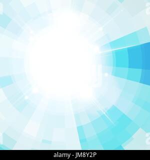 Die Sonne am blauen Himmel. Vektor-Illustration. 10 eps Stock Vektor
