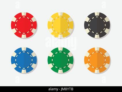 Casino-Chips-Vektor-illustration Stock Vektor