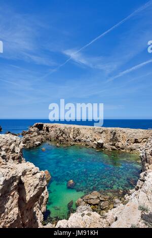 Punta des Nou Covus Na Macaret Menorca Menorca Spanien Stockfoto