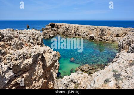 Punta des Nou Covus Na Macaret Menorca Menorca Spanien Stockfoto