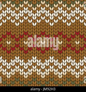 Nahtlose geometrische Strickmuster, Vektor-Illustration. 10 eps Stock Vektor