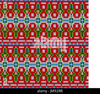 Farbe gestrickt Weihnachten Musterdesign. 10 eps Stock Vektor