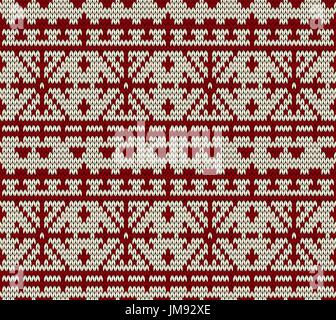 Weihnachten nahtlos gestrickten Hintergrund. 10 EPS-Vektor-Illustration. Stock Vektor