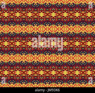 Retro-Muster mit Strudeln. 10 EPS-Vektor-Illustration. nahtlose rot-braun-Muster im retro-Stil Stock Vektor