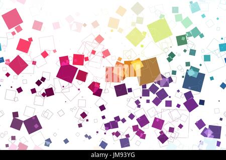 abstrakte Muster. nahtlose Muster aus Quadraten auf weißem Hintergrund Stock Vektor