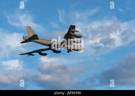 BOSSIER CITY, LOUISIANA, U.S.A.-APRIL 6, 2017: A US Luftwaffe B-52 Bomber, zugewiesen an die Air Force Global Strike Command die achte Luftwaffe, Prepaid Stockfoto