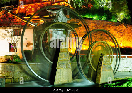 Lijiang Altstadt Lijiang Altstadt, alte Bewässerungssysteme. China. Provinz Yunnan. Provinz Yunnan. Lijiang ist berühmt für seine UNESCO Erbe sitzen Stockfoto