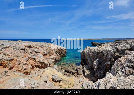 Punta des Nou Covus Na Macaret Menorca Menorca Spanien Stockfoto