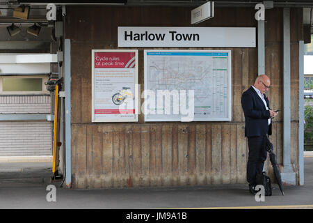 Größere Anglia Züge Harlow Town Station Stockfoto