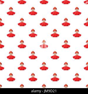 Feuerwehrmann Muster nahtlos Stock Vektor