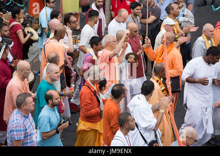 Hare Krishna Festival der Streitwagen, Leicester, Großbritannien Stockfoto