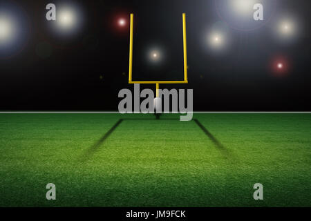 3D Rendering-american-Football-Field-Goal post Stockfoto