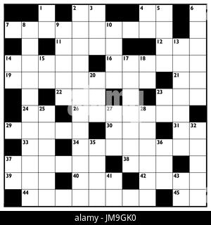 Kreuzworträtsel - leere Crossword Puzzle-Muster, quadratisches