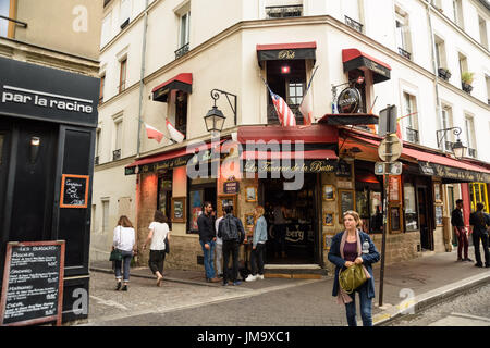 Paris, Butte Aux Cailles, La Taverne De La Butte Stockfoto