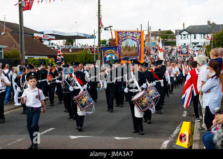 Orange feiern in Bangor, County Down Stockfoto