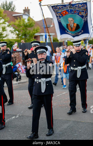 Orange feiern in Bangor, County Down Stockfoto