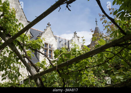 Chateau du Schlosses et ses Jardins de Contes des Fées, Loire-Tal Stockfoto