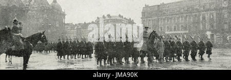 Parade der Landsturm vor Prince Rupert, Kronprinz von Bayern, Lille Stockfoto